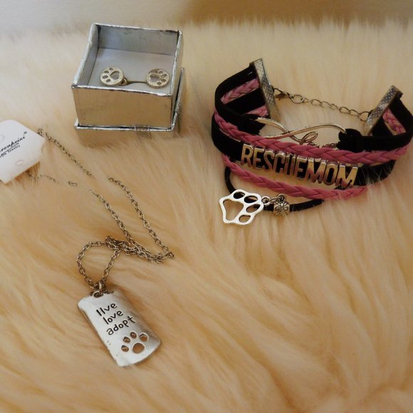 Animal Lovers Jewelry - Necklace/Earrings/Bracelet - 5 Pieces - Picture 3 of 7